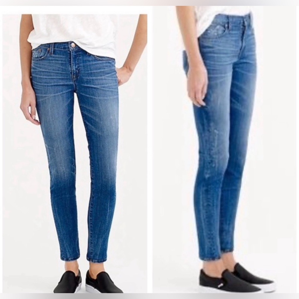 J. Crew Toothpick Skinny Jeans Size 29 Ankle Crop Honeydew Medium Wash NWT